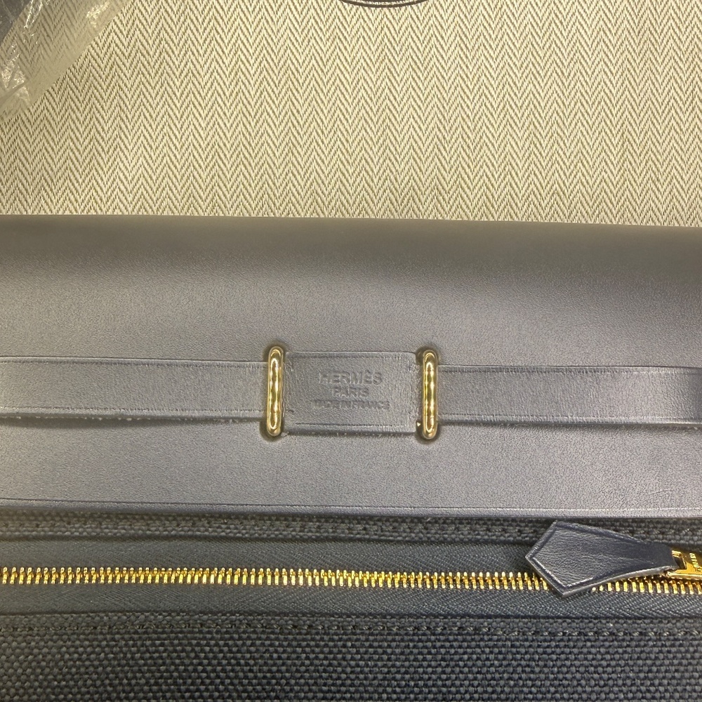 New 2025 Hermes Herbag Mini Dark Blue / Navy Blue GHW - Picture 9 of 11
